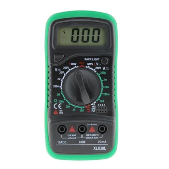 Xl830l Mini Skaitmeninis multimetras Voltmeter Ammeter Multimetras AC DC volt ohm testeris LCD Komponentų bandymo srovė kelių metrų