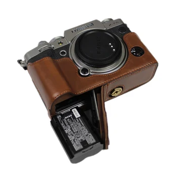 XT4 Fotoaparato Krepšys PU Odos Pusę Kūno Nustatyti Padengti FUJI Fujifilm X-T4 XT4 Apačioje Atveju Su Baterija Atidarymas