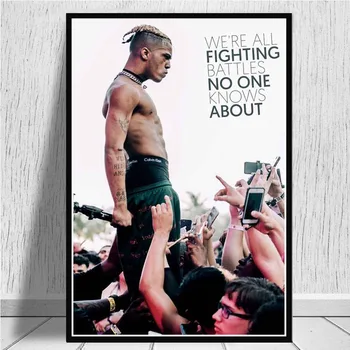 XXXTentacion Muzikos Albumą Reperis, Dainininkas Star Plakatas Sienos Meno Tapybos Drobės Nuotraukų Kambarį Namų Dekoro