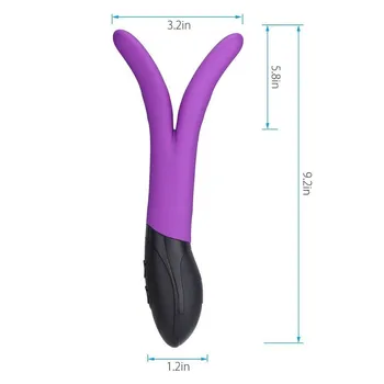 Y tipo Rabbit Vibratorius G Spot Massager Multispeed Sekso Žaislas Silikono Dual Varikliai Vibratoriai Moterims Sekso Produktai Poroms