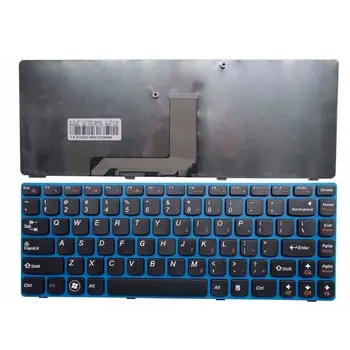 YALUZU anglų Nešiojamojo kompiuterio klaviatūra LENOVO Z470 ESU Z470AT Z470AX Z470K Z470G Z475 Z370 Z370A mėlyna spalva