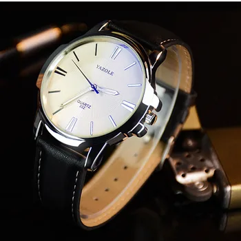 YAZOLE vyriški Žiūrėti Top Brand Prabangūs vyriški Laikrodžiai Šviečiantys Mados Verslo Laikrodžiai Vyrų Sporto Odos Laikrodis reloj hombre