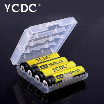 YCDC 4/8/12/16/20Pcs AA Baterijos 1.2 V NI-MH 2000mAh NIMH 1.2 V AA Įkraunamos Baterijos, Fotoaparato Blykstės Žaislas su dėžute