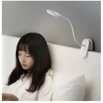Yeelight LED Stalo Lempa Įrašą Naktį Šviesos USB Įkrovimo 360 Laipsnių Reguliuojamas Tamsos Lempa, Miegamojo