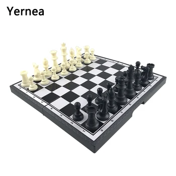 Yernea Naujas Magnetiniai Šachmatai Žaidimas labai Didelis Magnetinis Super Gerai Jaustis Lankstymo Šachmatų Lentos Karalius aukštis 9.6 cm Dervos Pėstininkas