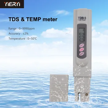 Yieryi TDS-3 Skaitmeninis TDS Matuoklis Testeris Filtras Vandens Kokybės, Grynumo akvariumas testeris