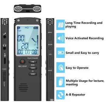 Yiguo T60 Skaitmeninis Diktofonas Naudojamas Įrašymo Konferencijos Ir Palaiko USB MP3 Grotuvas