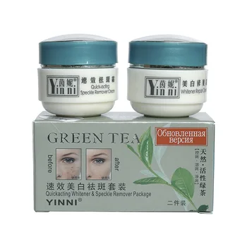 YINNI Žalioji arbata stabdžių šlakelis speklų valiklis odos priežiūros whitener kremas veido pašalinti pigmento 2 1 originalus