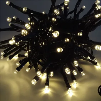 YIYANG Saulės 12M 100 LED String Žibintai Apdailos Kalėdų Medžio Šalis, Lauko Sodo Didmeninė Lauko Sodo Kiemo Žibintai