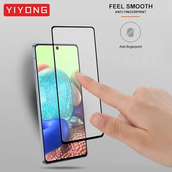 YIYONG 5D stiklinio Samsung Galaxy A91 A51 A71 A81 Grūdintas Stiklas Screen Protector For Samsung A41 M31 A31 A21S A11 M11 M21