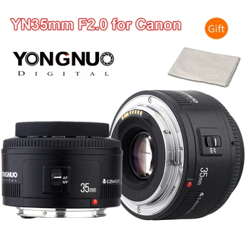 YONGNUO 35mm objektyvas YN35mm F2.0 objektyvas Plataus kampo Fiksuotas/Prime Auto Fokusavimo Objektyvas Canon 600d 60d 5DII 5D 500D 400D 650D 600D 450D