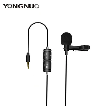 Yongnuo Mini Telefono Mikrofonas Nešiojamų 3.5 mm/6.35 mm Kondensatoriaus Telefonas, Vaizdo Kamera DSLR Interviu Mikrofonas Skirtas iPhone