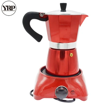 YRPcoffee maker moka puodą raudona juoda 6cups espresso nešiojamų barista įrankiai, virtuvės reikmenys, kavinukas filtras virdulys nešiojamų