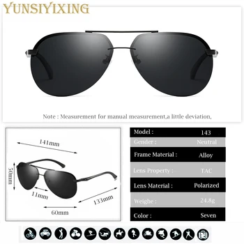 YSYX Poliarizuota vyriški Akiniai nuo saulės Vairuotojo UV400 Veidrodėliai Saulės akiniai Derliaus Pilotas Anti-glare Vyrų /Moterų Akiniai gafas de sol YS-143