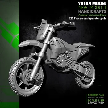 Yufan Modelis Originalus 1/35 Dervos Kareivis 125 Off-road Motociklo Modelio Rinkinio Yfww-1872