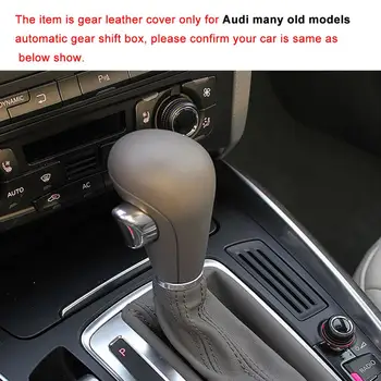 Yuji-Honkongas natūralios Odos Pavarų Apima Atveju Audi A4 A5 A8 Q3 Q5 Q7 2009-2010 Automatinė Shift Antkakliai Ranka prisiūta Dangtis