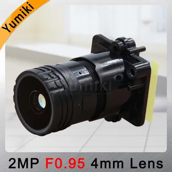 Yumiki F0.95 F1.0 4 mm židinio Objektyvas, 2MP 1/2.7