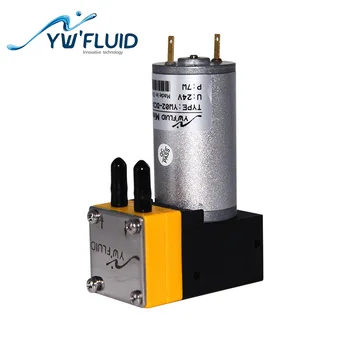 YWfluid 12V/24V DC variklis Micro Diafragma siurblys naudojamas skysčių transporto 320ml/min arba dujų ėminių ėmimo 3L/min