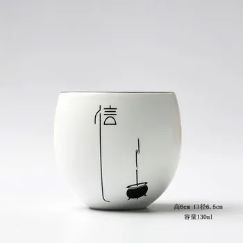 Zen Arbatos Ceremonija Handpaint Kinijos Balto Porceliano ir Keramikos Krosnį Arbatos Puodelio Kung Fu Arbatos Rinkinys Oolong Puerh Teacup 135ml Teaware