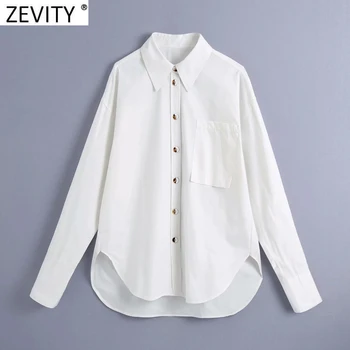 Zevity 2021 Naujas Moterų Mados Krūtinėmis Kimono Marškinėliai Office Lady Pasukite Žemyn Apykaklės Atsitiktinis Verslo Palaidinė Roupas Prašmatnus Viršūnes LS7698