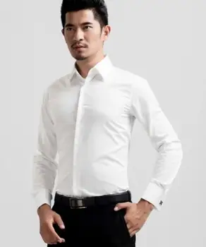 ZNG ilgomis rankovėmis 2019 m. rudenį atsitiktinis marškinėliai vyrams, ilgomis rankovėmis vientisos spalvos vyriški marškinėliai slim vyriški marškiniai