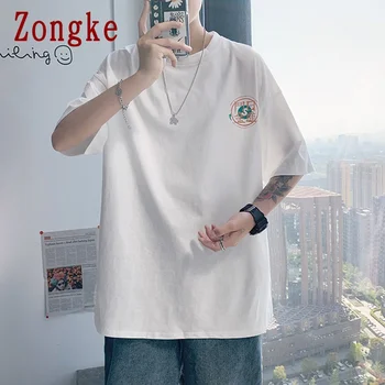 Zongke Japonija Stilius Spausdinti trumpomis Rankovėmis vyriški T-Shirt Mados Streetwear Drabužiai, vyriški Drabužiai 2021 Hip-Hop Japonijos M-5XL