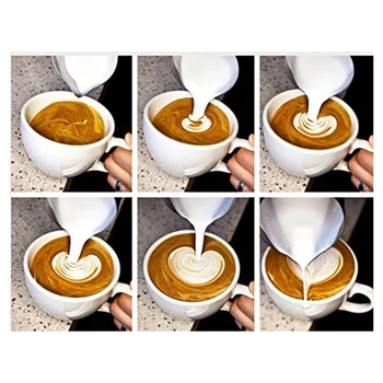 Ąsotis Pieno Ąsotis Nerūdijančio Plieno Pieno Dubenėliai Putų Amatų Latte Kavos Putų Ąsotis Latte Art (200ml)