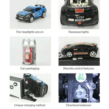 Įkraukite Kokso Gali Pakuotės RC Automobilių LED Žibintai, galiniai Žibintai, Apšviesti, Kai Vairavimo Nuotolinio Valdymo Lenktynių Automobilių Žaislai