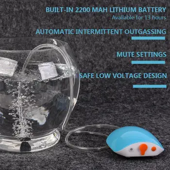 Įkrovimo Praktinių Pelninga Mini Oro Siurblio Išjungimo Padidinti Deguonies Siurblio Kompresorius Burbulas Žuvų Bakas