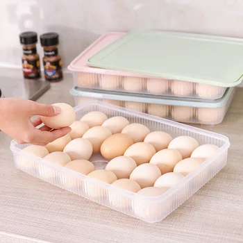 Šaldytuvas Kiaušinių Laikymo Crisper 24 Tinklelis Kiaušinių Tinklelis Kiaušinių Dėžutėje Virtuvės Dulkėms Maisto Laikymo dėžę su Dangčiu