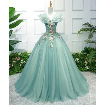 Šalies Meno Veiklos Scenoje Solo Kostiumas Choras Suknelė Siuvinėta Dames Couture Kilnus, Elegantiškas Suknelė Gimtadienis