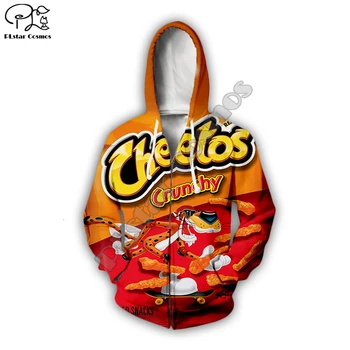 šeimos atitikimo komplektus Cheetos Užkandis 3D Hoodie mama, tėtis, vaikas Puloveris vaikus ilgomis Rankovėmis Palaidinukė berniukui, mergina kawaii Tracksuit