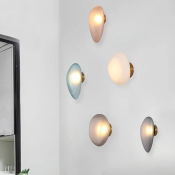 Šiaurės LED Sieniniai Šviestuvai Kambarį Dizaineris Lempos Modernių Stiklo Pebble Sienų apšvietimo Miegamasis Apdaila, Laiptų Apšvietimas Šviesos
