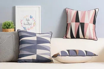 Šiaurės šalių Šiuolaikinės Paprasta pagalvė ,švieži geometrinis pagalvėlių , Lino užvalkalas,sofos pagalvėlės namų dekoratyvinės Pagalvės