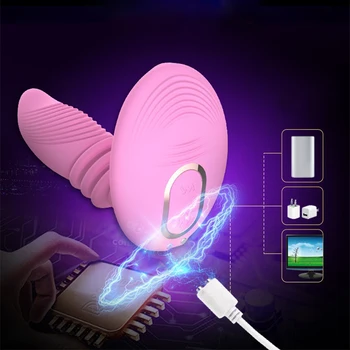 Šildymo Dildo Vibratorius Nešiojami G-spot Masažas USB jungtį Belaidžio Nuotolinio Valdymo Klitorio Stimuliatorius Suaugusiųjų Sekso Žaislai Moterims