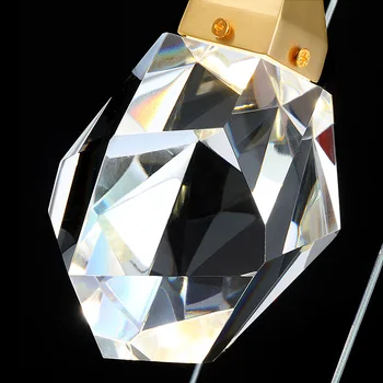 Šiuolaikinės Kristalų Geometrinis Dizainas Pakabukas Šviesos Valgomasis Hanglamp AC110V 220V Aukso Prieškambario Namo Apšvietimas