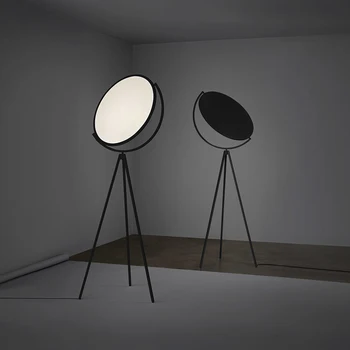 Šiuolaikinės kūrybos juoda ir balta kampe grindų lempos Šiaurės kambarį buitinių grindų lempos kambario dekoracija LED lempos stovi