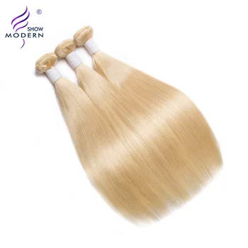 Šiuolaikinės Parodyti Peru Plaukai Tiesūs 613 Blond Ryšulių Žmogaus Plaukų Pluoštas 1/3/4 VNT 10-28 Colių Šviesūs Plaukų Pynimas Pluoštas Ne Remy