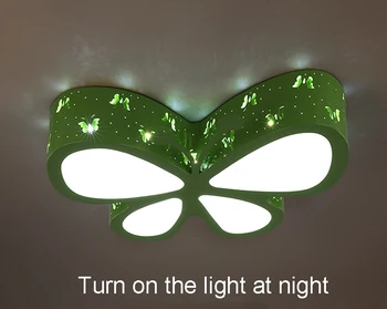 Šiuolaikinės trumpai vaikų miegamasis spalvingas drugelis tuščiaviduriai geležies LED lubų šviestuvas namų deco valgomasis akrilo šviesa