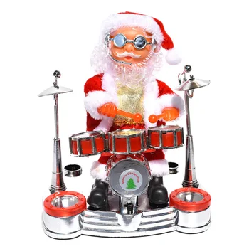 Šokių, Dainavimo Kalėdų Senelio Lėlės Muzikos Būgnais Pav Elektros Kalėdų Žaislą Su Baterijomis, Namų Puošybai