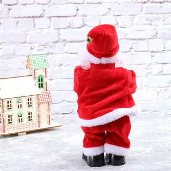 Šokių, Dainavimo Santa Claus Ir Kalėdų Žaislas, Lėlė Su Baterijomis, Muzikos Judantis Paveikslas Atostogų Apdailos (Saksofonas)