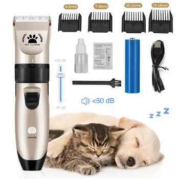 Šunų Plaukų Žoliapjovės Elektrinės Profesinės kambariniais Gyvūnėliais Staklių USB Įkrovimo Skustuvai, Plaukų Cutter Kačių ir Šunų Kirpimas clipper