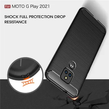 Švelnus Anglies Pluošto Atveju, Motorola Moto G Play 2021 Atveju, Moto G Power Greitai Stylus Padengti Telefono Bamperis Už Moto G Play 2021 Funda