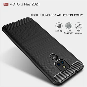Švelnus Anglies Pluošto Atveju, Motorola Moto G Play 2021 Atveju, Moto G Power Greitai Stylus Padengti Telefono Bamperis Už Moto G Play 2021 Funda