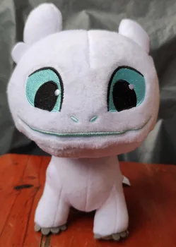 Šviesos Fury Pliušinis Žaislas 16cm Filmą Dragon 3 Toothless Draugei White Dragon Minkšti Kimštiniai Lėlės Vaikams Dovanų
