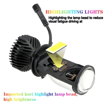 Žibintai H4 LED Mini Projektoriaus Objektyvas 90W/Pora Hi/Lo Šviesos Žibintų Canbus H4 LED Automobilių Lemputės, Automobilių Lempos Konversijos Rinkinys
