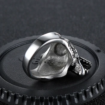 Žiedai, Papuošalai Šiaurės Vikingų Fox titano plieno žiedas vyrų ir moterų asmenybės gyvūnų galvos žiedas Viking papuošalai