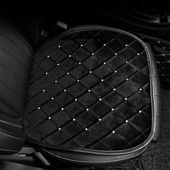 Žiemos Diamond Pliušinis Universaliųjų Automobilių Sėdynės Padengti Mat Sėdynės Pagalvėlės Aksomo Cirkonio Raštas Automobilių Reikmenys Merginos Moterys