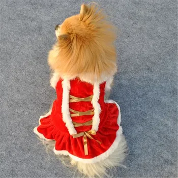 Žiemos Drabužių Šunų Suknelės Mažų Šunų, naminių Gyvūnėlių Kalėdų Drabužius Teacup Mažylis Drabužius Gražus Mielas Pet Drabužiai, Suknelės Šuo