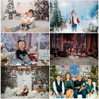 Žiemos sniego fotografijos fonas Vaikų Portretas Kalėdų Nuotraukų Fone Studija Židinys 